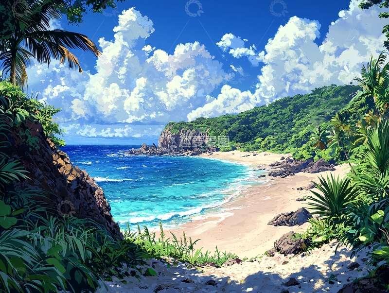 高清大图下载【趣麦麦图】热带海滩风景