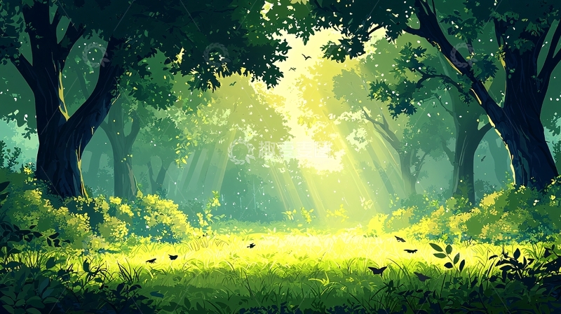 高清大图下载【趣麦麦图】阳光森林