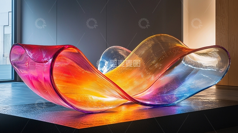 高清大图下载【趣麦麦图】彩色渐变透明艺术品