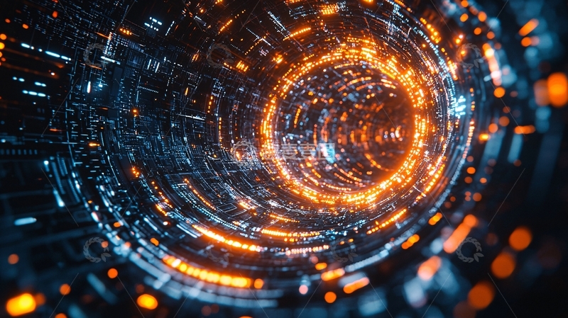 高清大图下载【趣麦麦图】科技感隧道高清图片