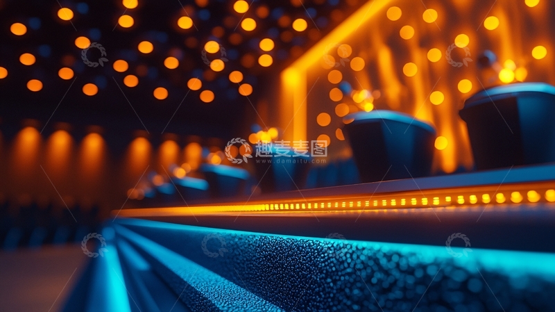 高清大图下载【趣麦麦图】舞台灯光闪耀的夜总会