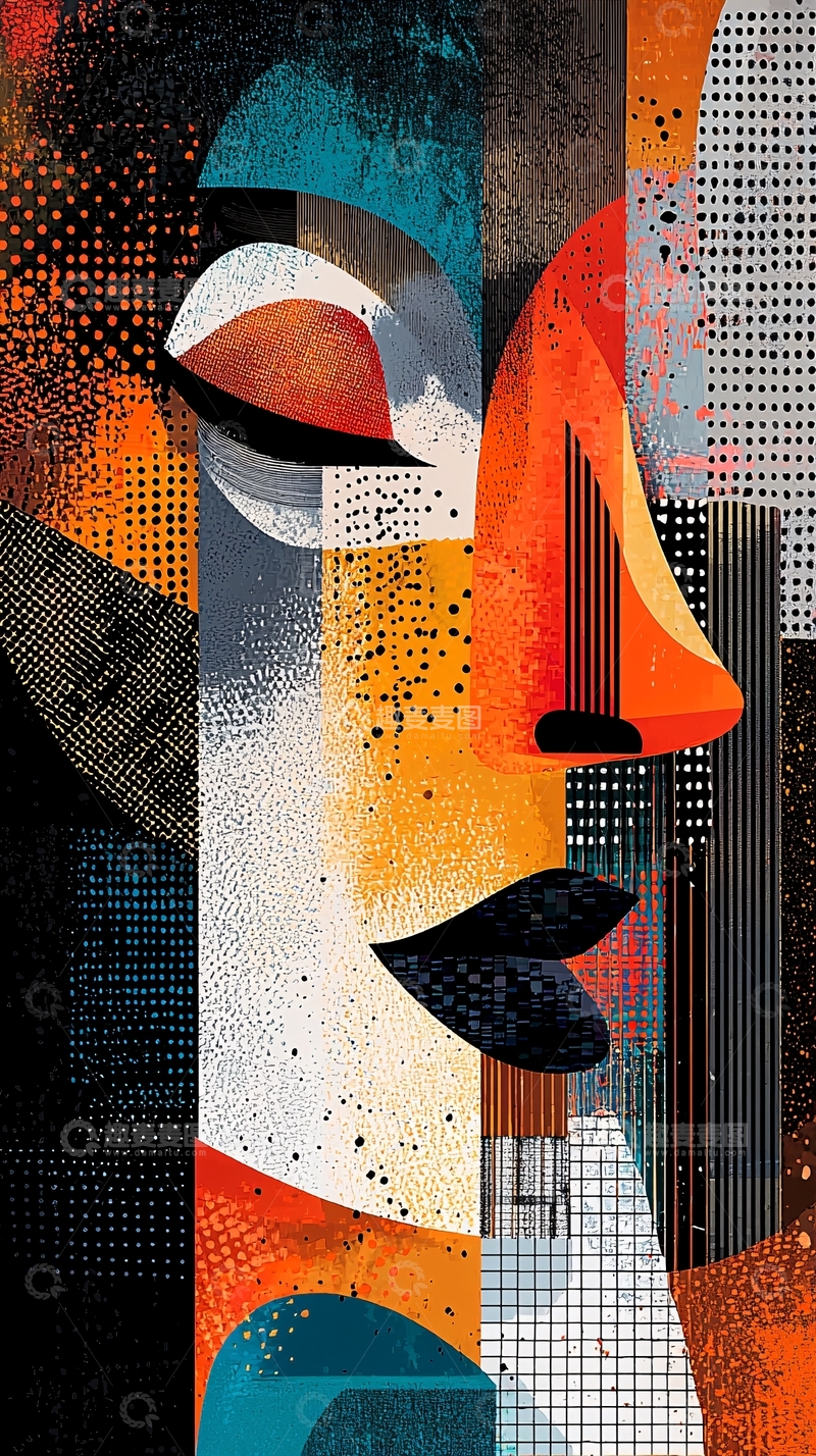 高清大图下载【趣麦麦图】抽象人脸艺术