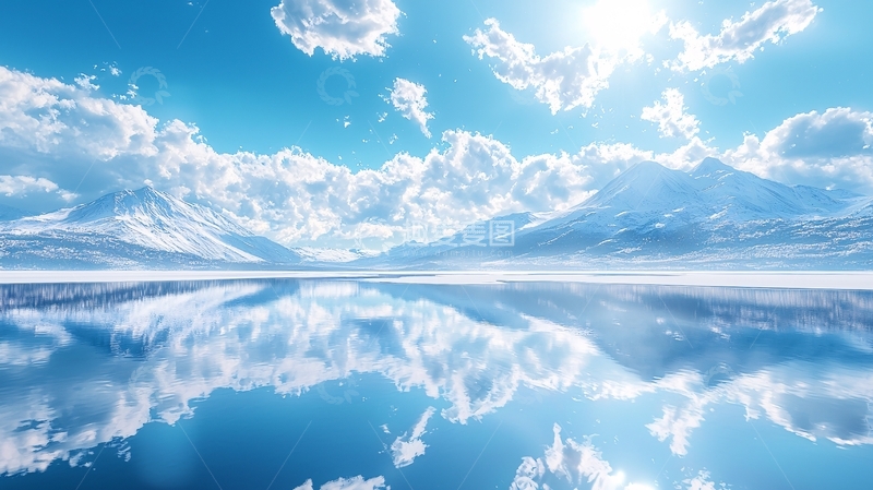 高清大图下载【趣麦麦图】冰雪覆盖的山脉