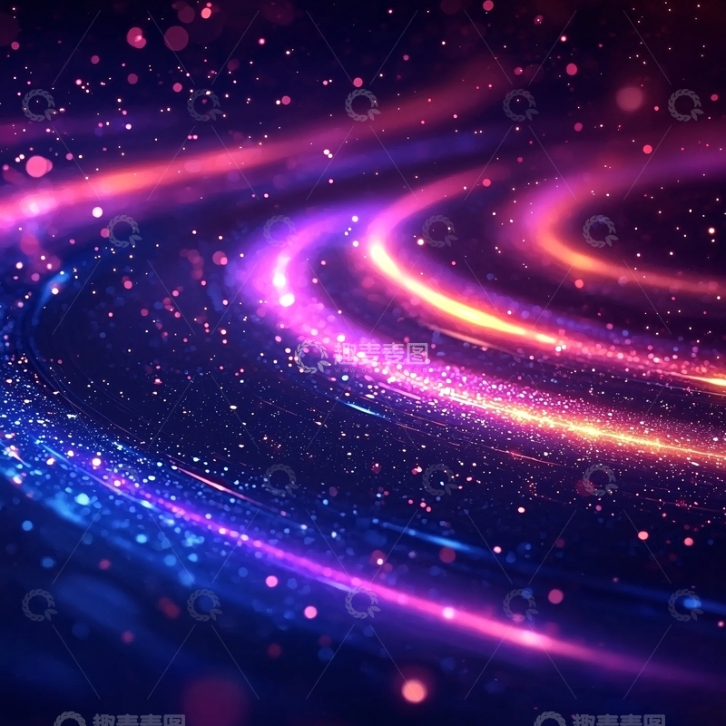 高清大图下载【趣麦麦图】紫色梦幻光线轨迹背景
