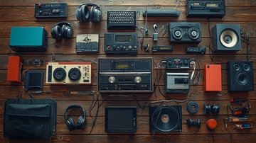 多种电子设备组成的集合