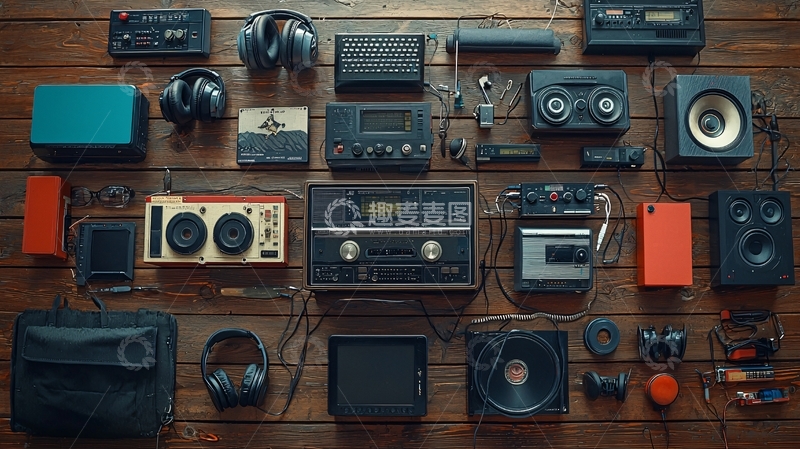 高清大图下载【趣麦麦图】多种电子设备组成的集合