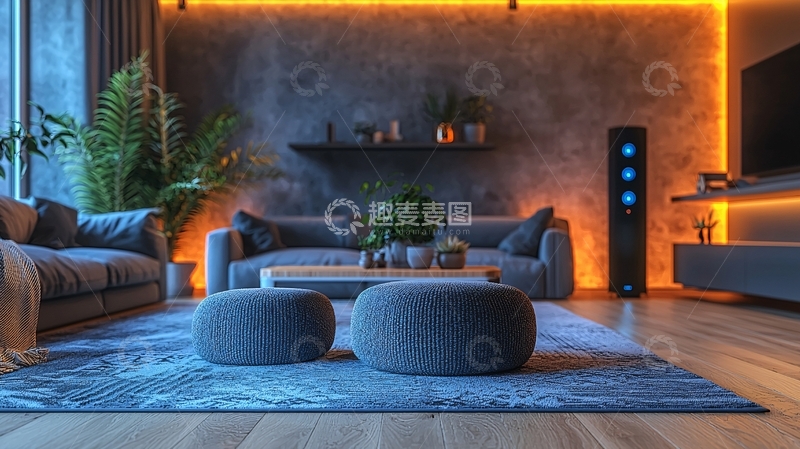 高清大图下载【趣麦麦图】现代简约客厅