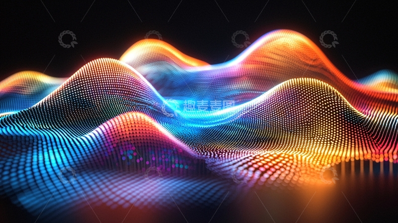 高清大图下载【趣麦麦图】彩色山丘波浪纹理