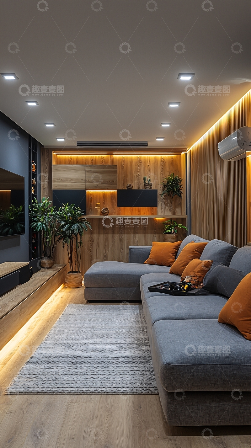 高清大图下载【趣麦麦图】温馨现代客厅