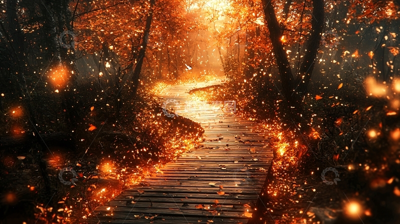 高清大图下载【趣麦麦图】秋日森林高清图片