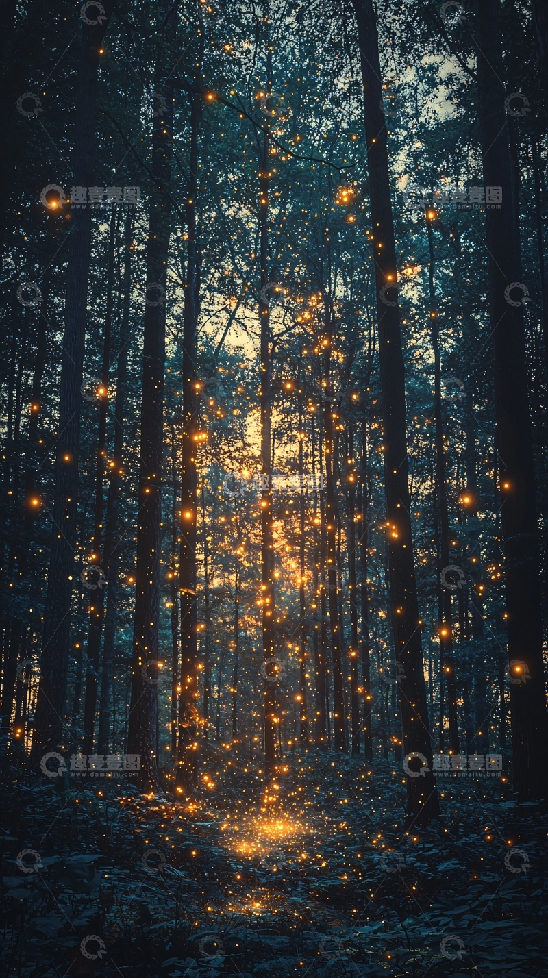 高清大图下载【趣麦麦图】童话森林夜景