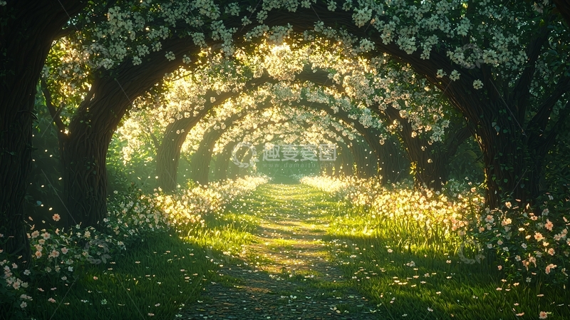 高清大图下载【趣麦麦图】花拱形通道高清图片