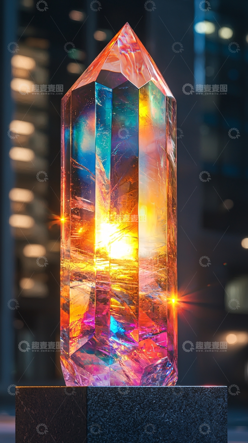 高清大图下载【趣麦麦图】晶莹剔透的彩色水晶