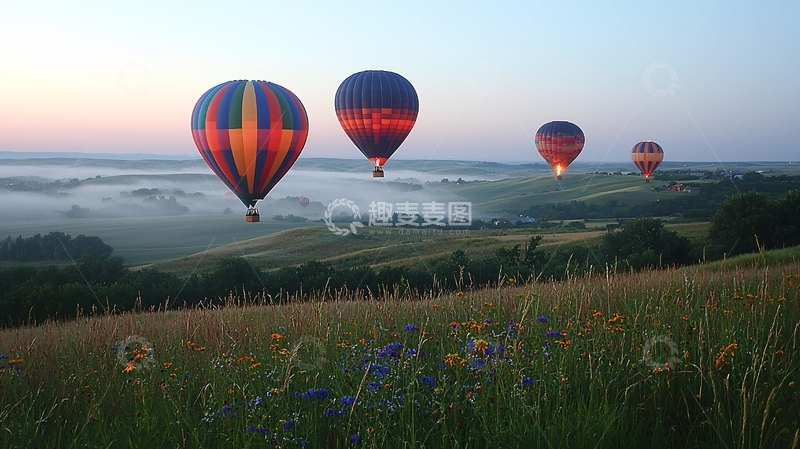 高清大图下载【趣麦麦图】热气球高清图片