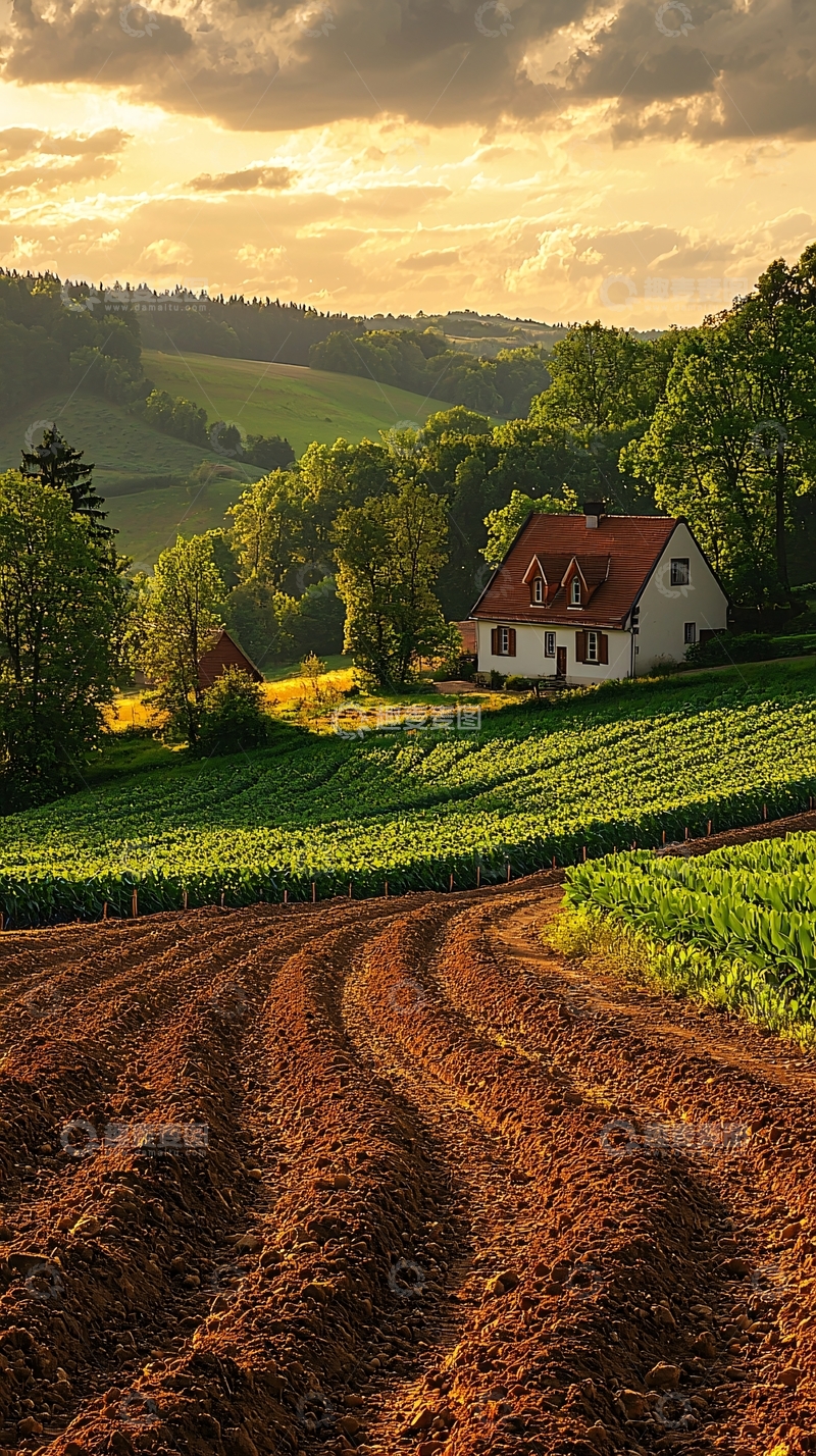 高清大图下载【趣麦麦图】田园风光小屋
