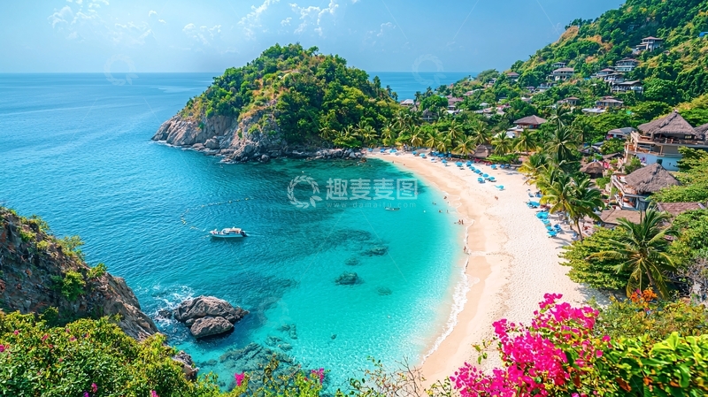 高清大图下载【趣麦麦图】热带海滩天堂
