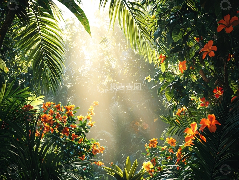 高清大图下载【趣麦麦图】热带雨林光线