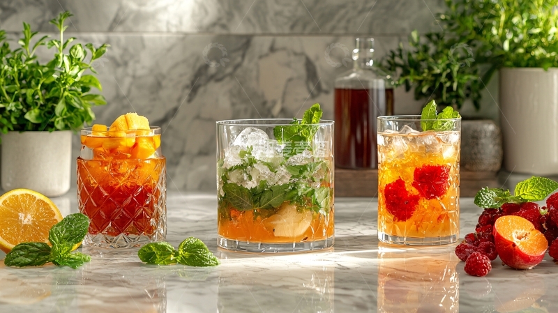 高清大图下载【趣麦麦图】清爽夏日鸡尾酒饮品