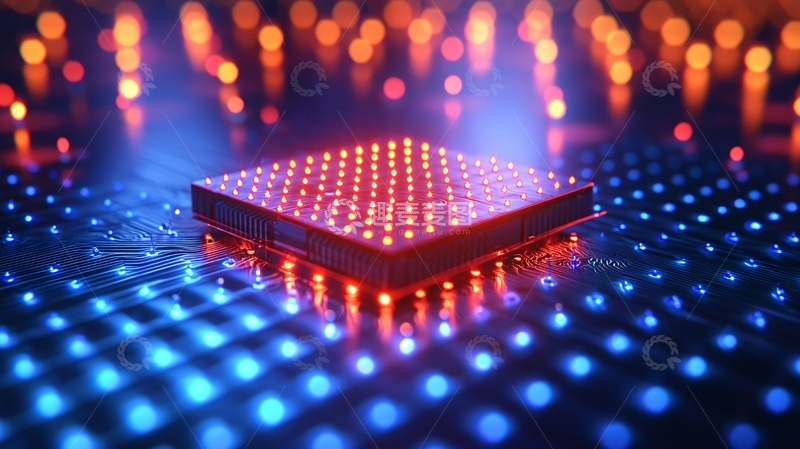 高清大图下载【趣麦麦图】芯片发光高清图片