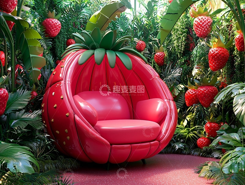 高清大图下载【趣麦麦图】草莓造型的椅子