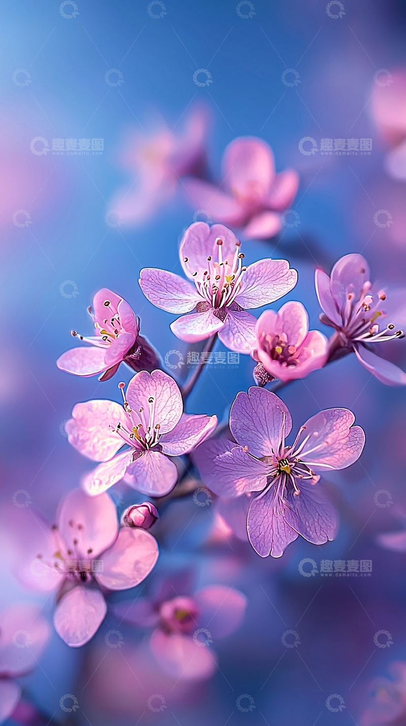 高清大图下载【趣麦麦图】淡紫色花朵特写