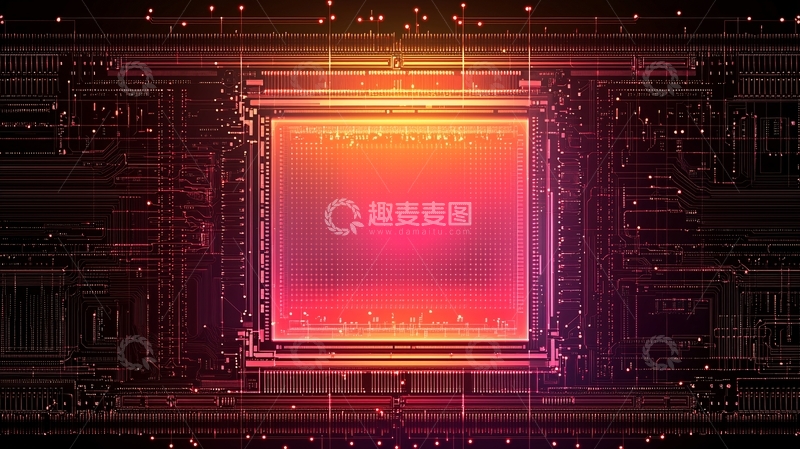 高清大图下载【趣麦麦图】中央处理器芯片特写