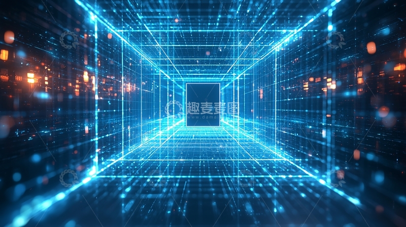 高清大图下载【趣麦麦图】科技感隧道高清图片