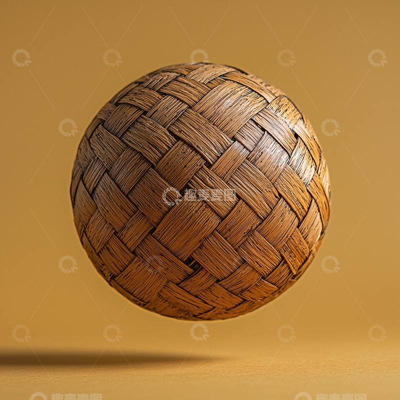 高清大图下载【趣麦麦图】棕色编织球体
