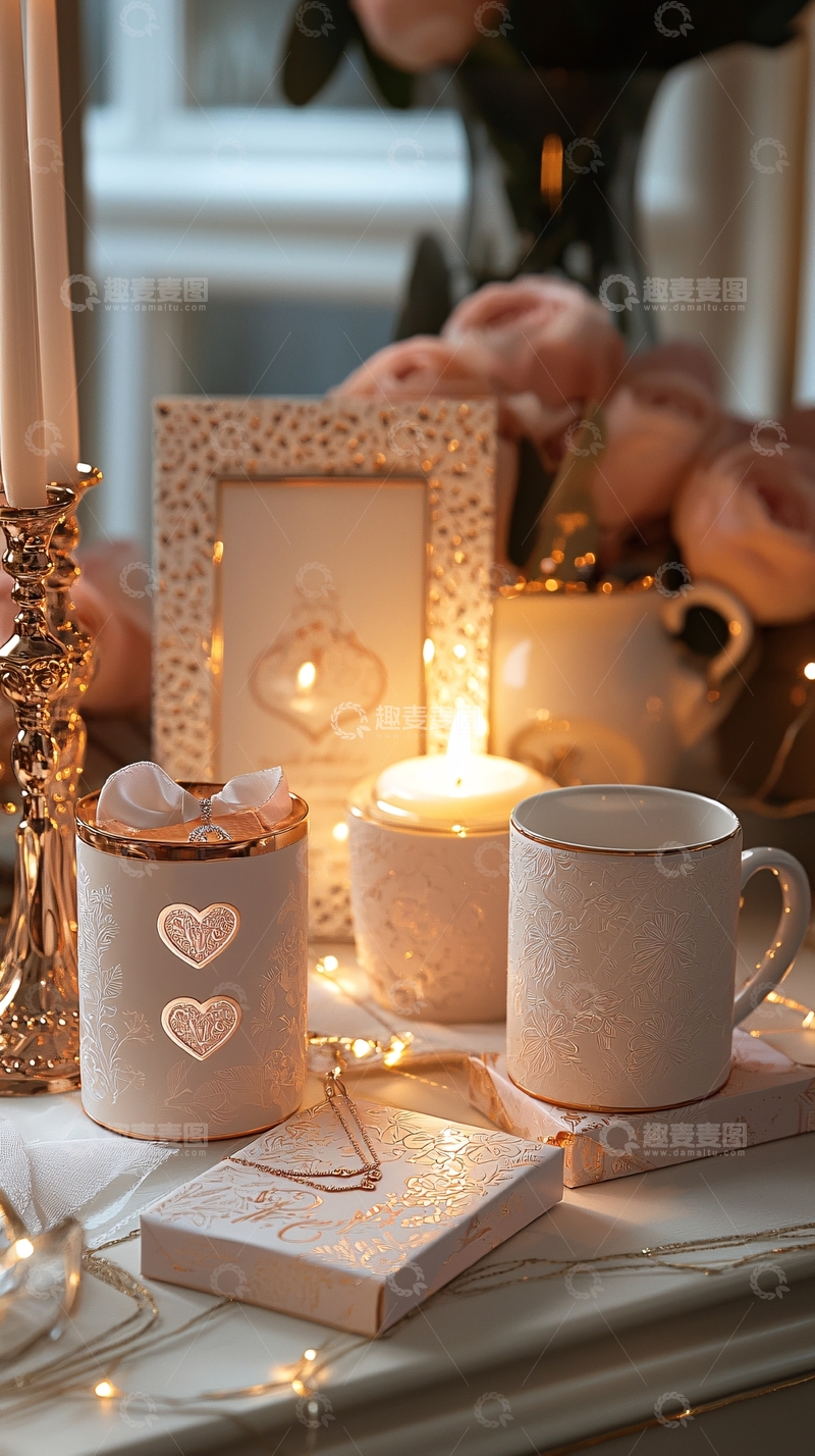 高清大图下载【趣麦麦图】浪漫温馨的烛光静物