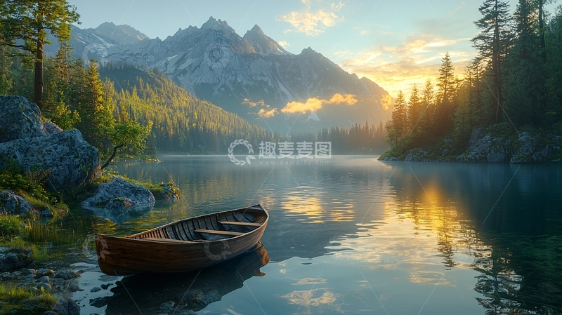 高清大图下载【趣麦麦图】宁静湖面高清图片