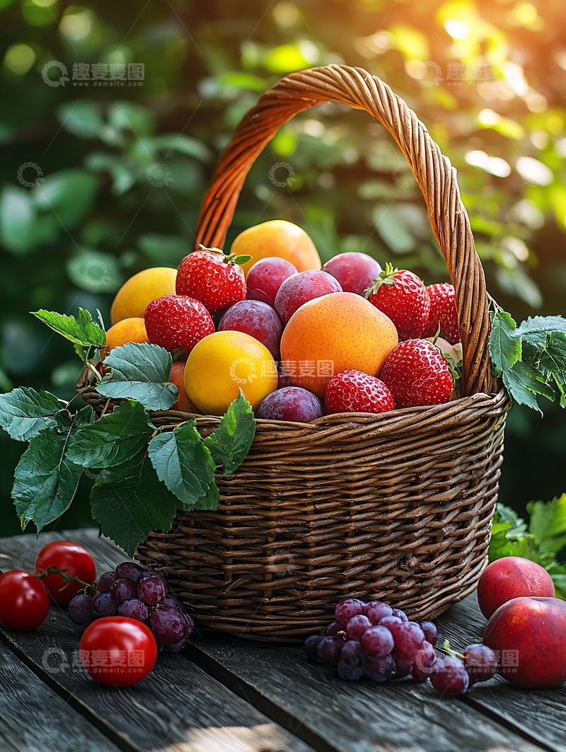 高清大图下载【趣麦麦图】水果篮子的特写镜头