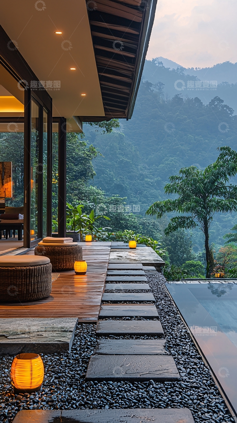 高清大图下载【趣麦麦图】山景别墅高清图片