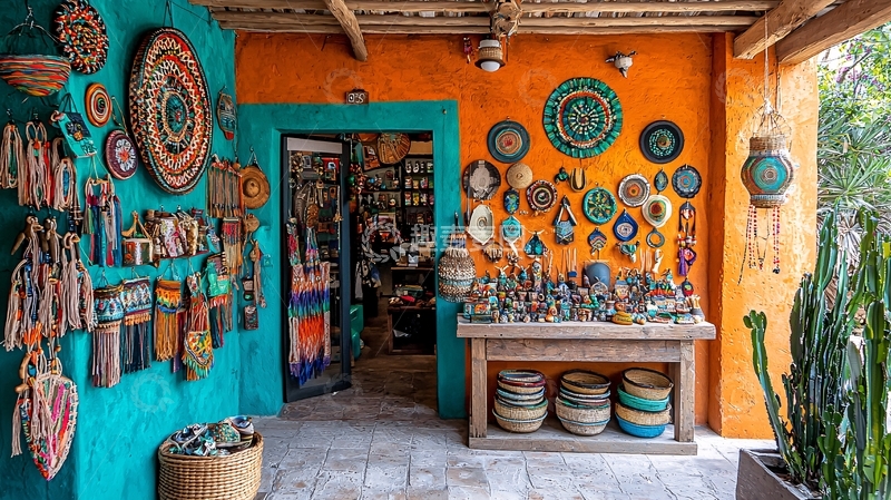 高清大图下载【趣麦麦图】色彩鲜艳的墨西哥商店