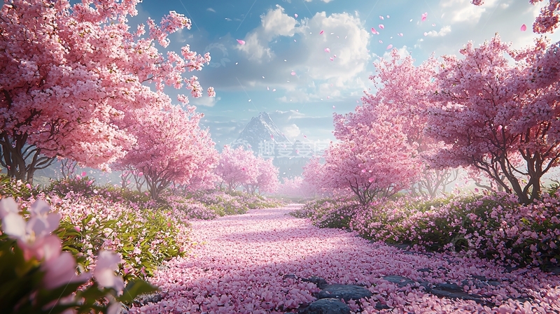 高清大图下载【趣麦麦图】樱花盛开的浪漫景象