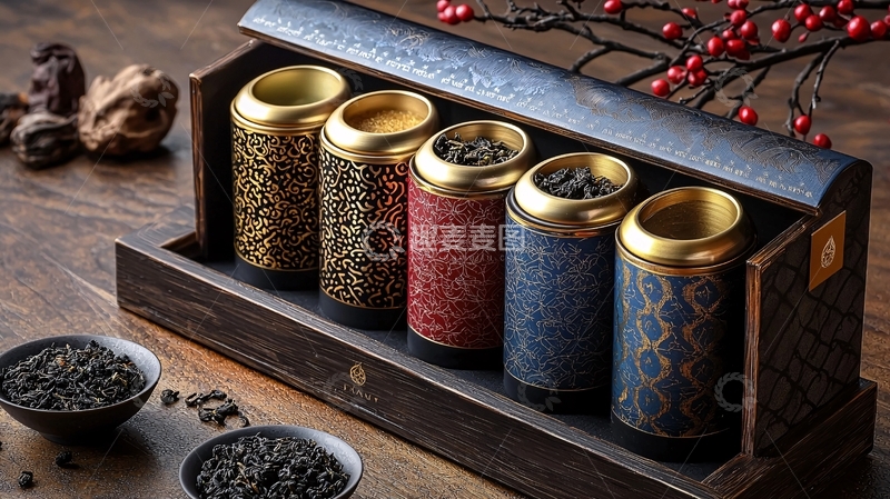 高清大图下载【趣麦麦图】精美茶叶礼盒包装