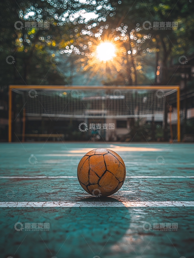 高清大图下载【趣麦麦图】足球在球场上