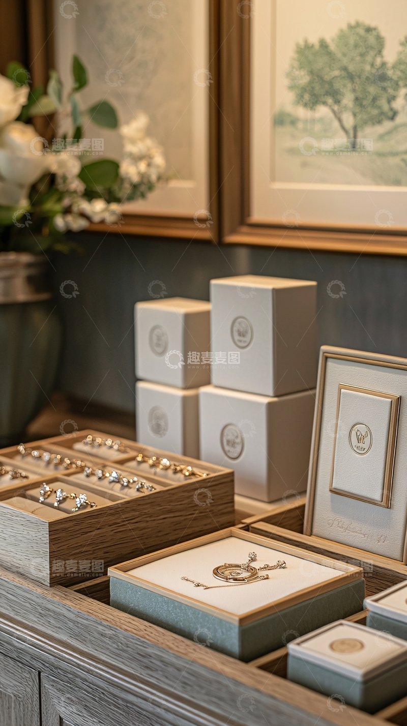 高清大图下载【趣麦麦图】精致珠宝盒与艺术相框