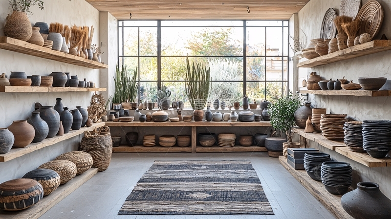 高清大图下载【趣麦麦图】陶瓷工艺品陈列室