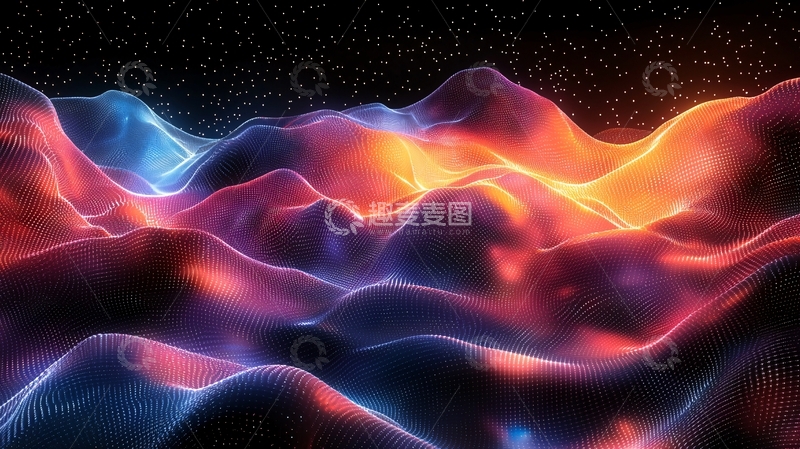 高清大图下载【趣麦麦图】色彩斑斓的梦幻山脉