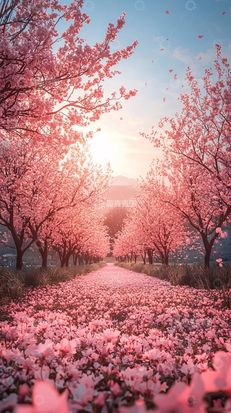 高清大图下载【趣麦麦图】樱花盛开的浪漫场景