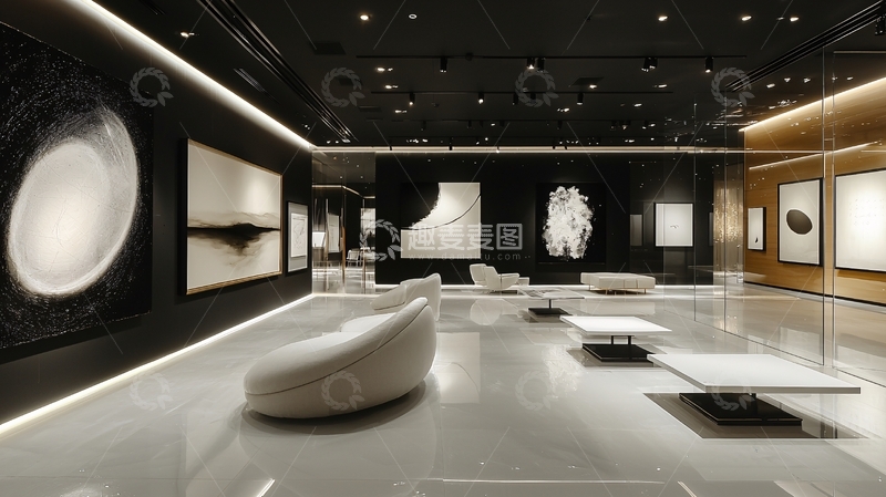 高清大图下载【趣麦麦图】现代艺术画廊展览空间