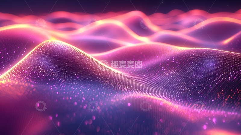 高清大图下载【趣麦麦图】粉色紫色光线波动