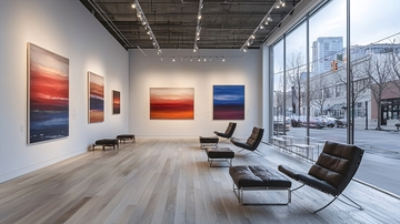 现代艺术画廊内部