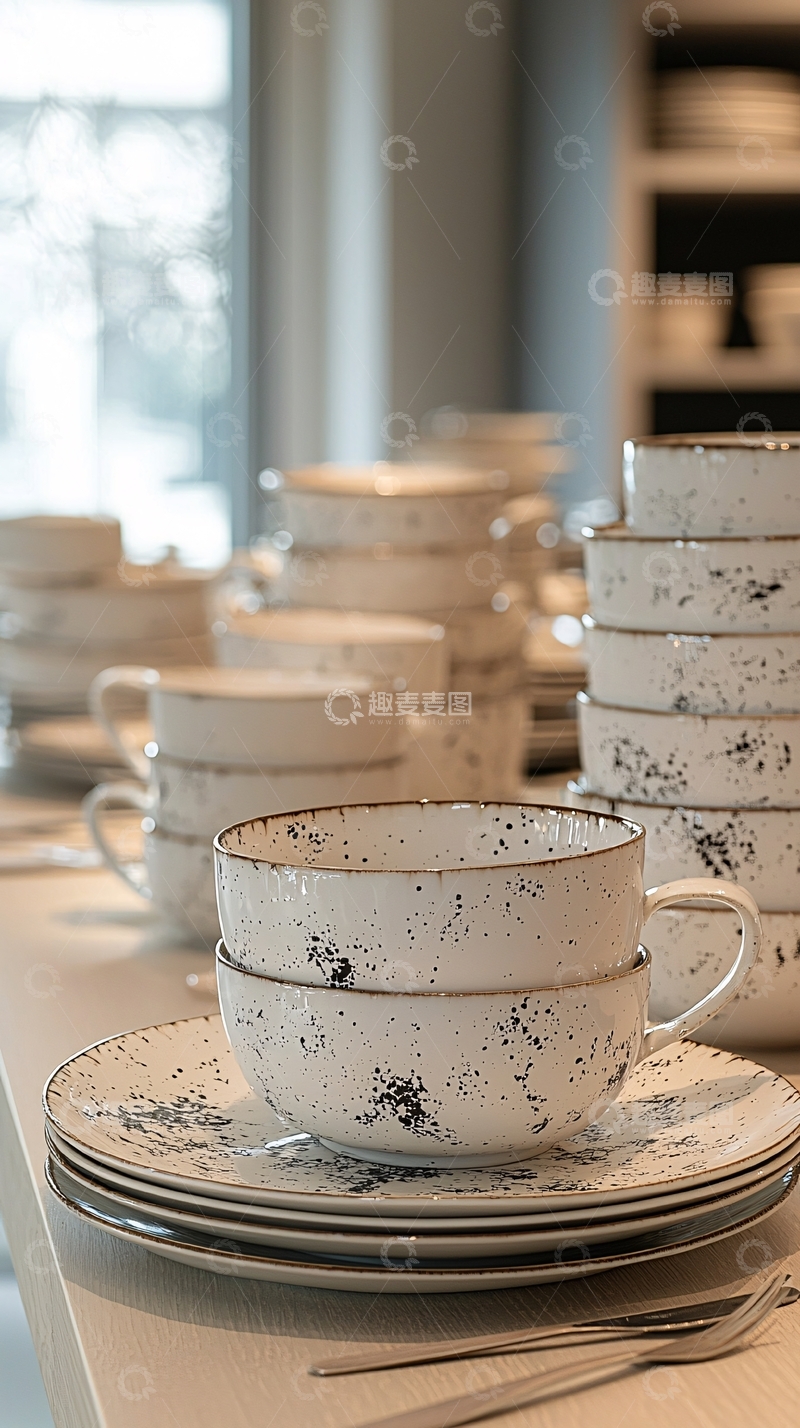 高清大图下载【趣麦麦图】复古风餐具摆放静物