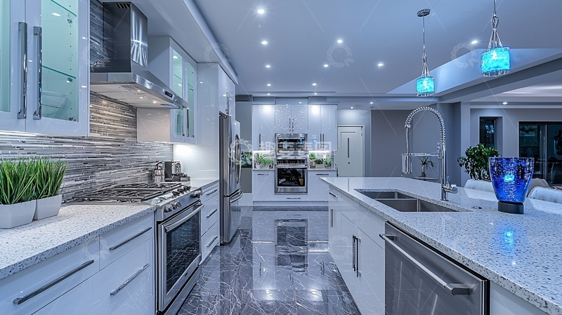 高清大图下载【趣麦麦图】现代白色厨房