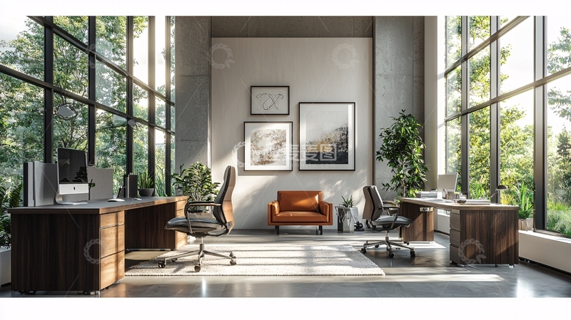 高清大图下载【趣麦麦图】明亮现代办公室