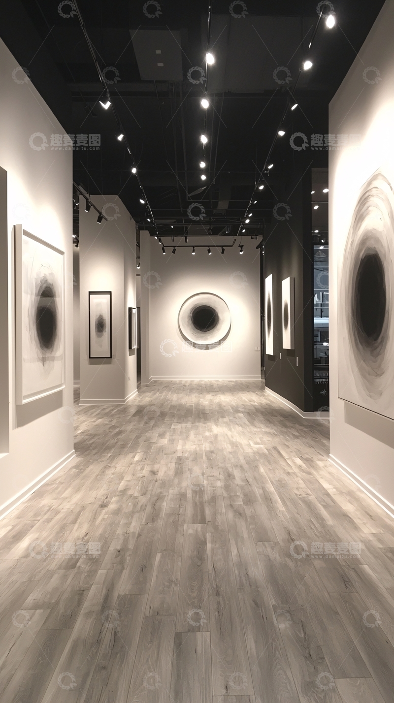 高清大图下载【趣麦麦图】极简主义画廊艺术展览空间