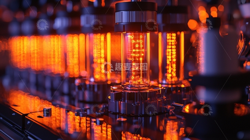 高清大图下载【趣麦麦图】复古电子管发光特写