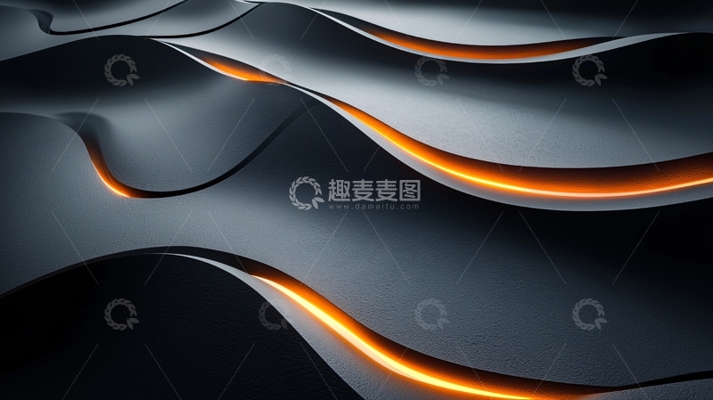 高清大图下载【趣麦麦图】金属质感曲线