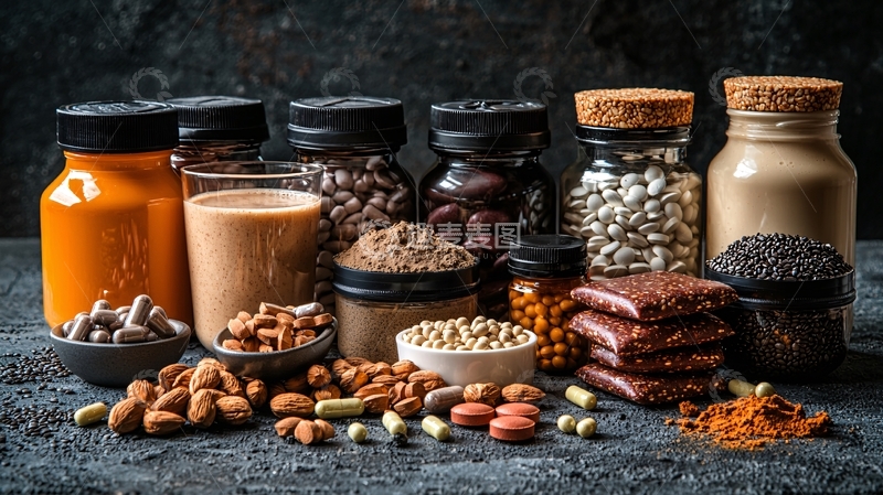 高清大图下载【趣麦麦图】各种营养补充剂